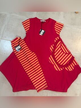 WonderLand by KidCuteTure Sz 12 NWT Eleanor Dress & capris Fuschia